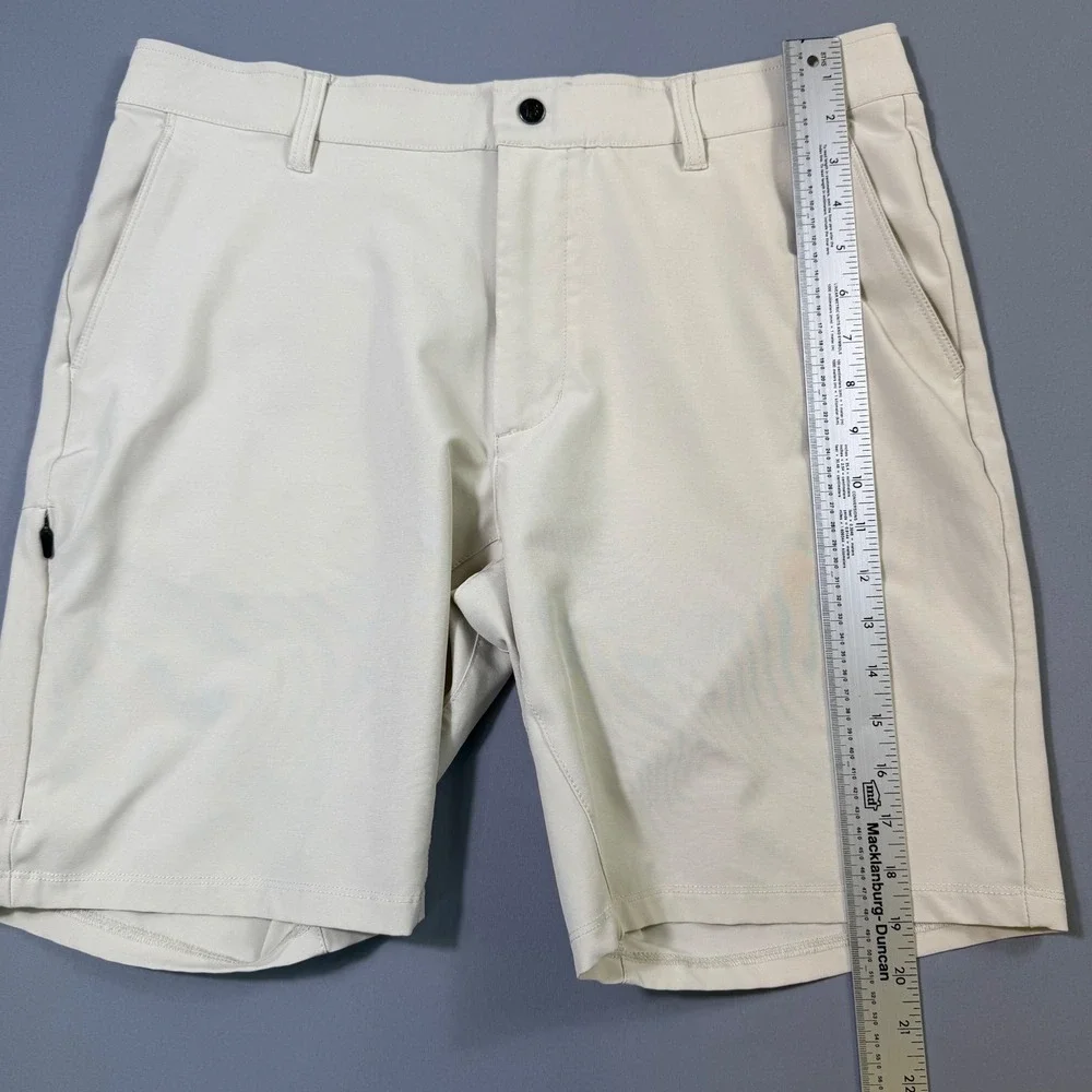BYLT Kinetic Short Mens XL Tan Beige 4-Way Stretch Performance Golf Activewear